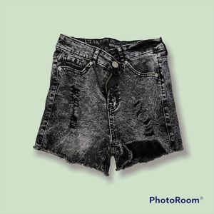Acid wash shorts
